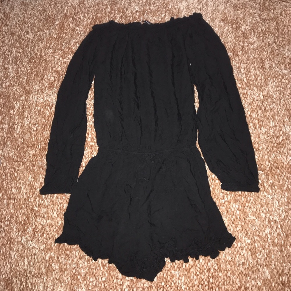 Brandy Melville black over the shoulder romper